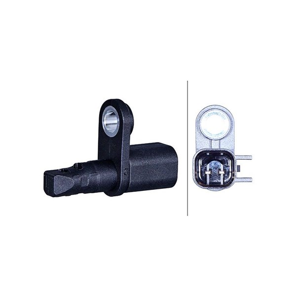 ABS-givare, Sensor, hjulvarvtal, Bakaxel Hella 6PU 358 216-011 HELLA
