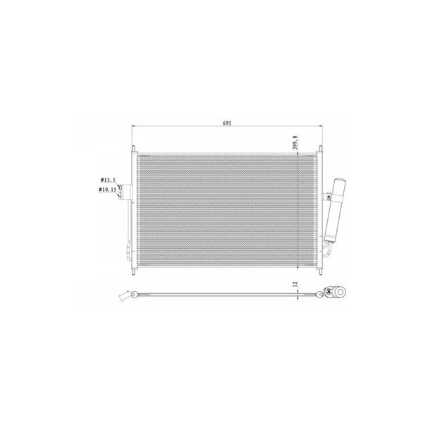 Kondensor, klimatanläggning Nrf 350490 NRF