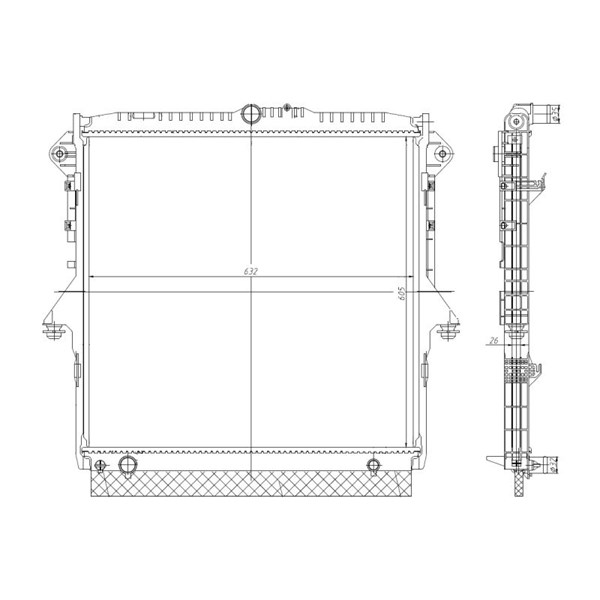 Kylare, motorkylning Nrf 560001 NRF