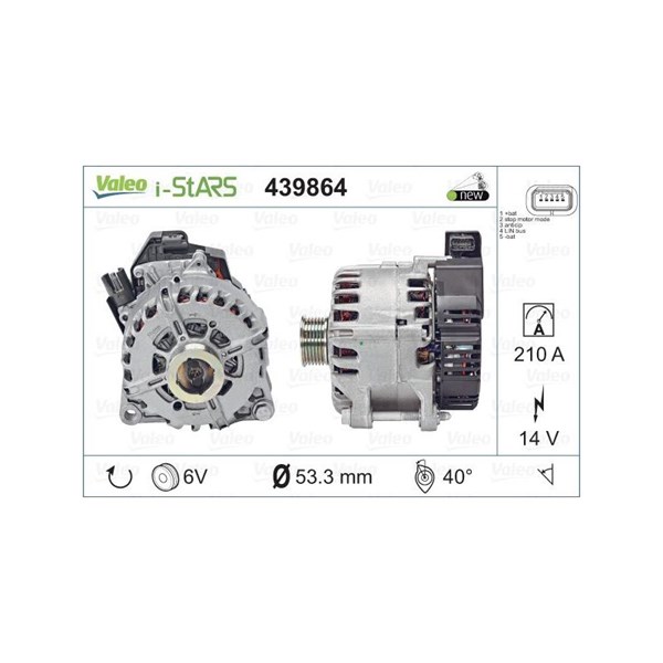 Startgenerator 14V 210A Valeo 439864 VALEO