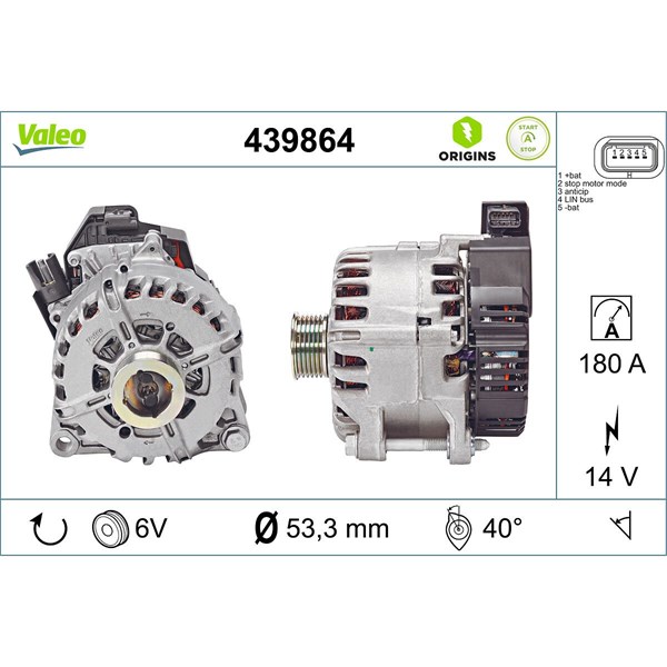 Startgenerator 14V 210A Valeo 439864 VALEO