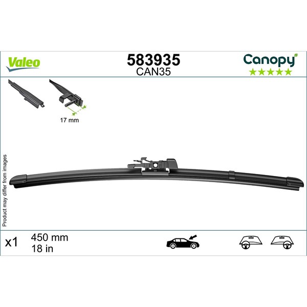 Torkarblad, Passagerarsida Valeo 583935 VALEO