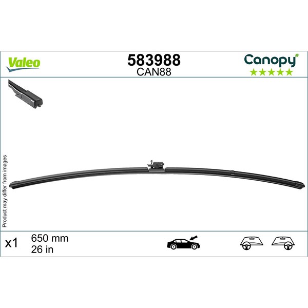 Torkarblad, Förarsida Valeo 583988 VALEO Torkarblad, Förarsida Valeo 583988 VALEO