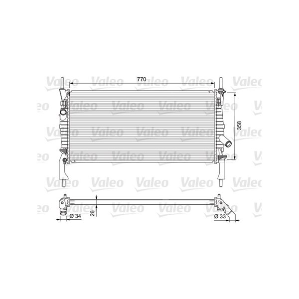 Kylare, motorkylning Valeo 701731 VALEO