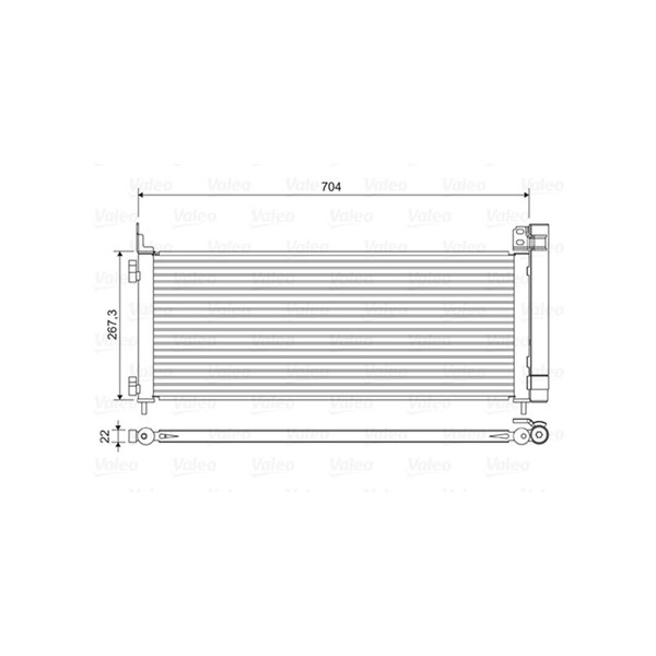 Kondensor, klimatanläggning Valeo 822619 VALEO