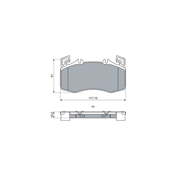 Bromsbeläggsats, Framaxel Bosch 0 986 460 024 BOSCH