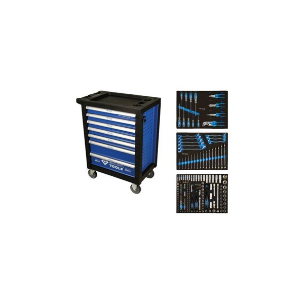 Verktygsskåp med 7 lådor, 207 delar, Universal Ks tools BT153207 KS TOOLS