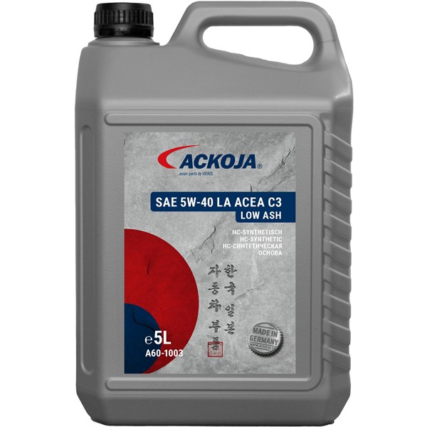 MOTOROLJA SAE 5W-40 A5/B5, 5 Ltr Ackoja A60-1003 ACKOJA