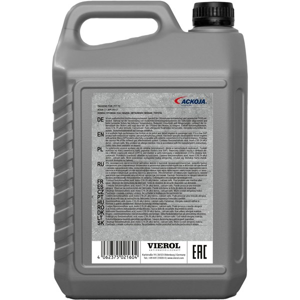 MOTOROLJA SAE 5W-40 A5/B5, 5 Ltr Ackoja A60-1003 ACKOJA MOTOROLJA SAE 5W-40 A5/B5, 5 Ltr Ackoja A60-1003 ACKOJA