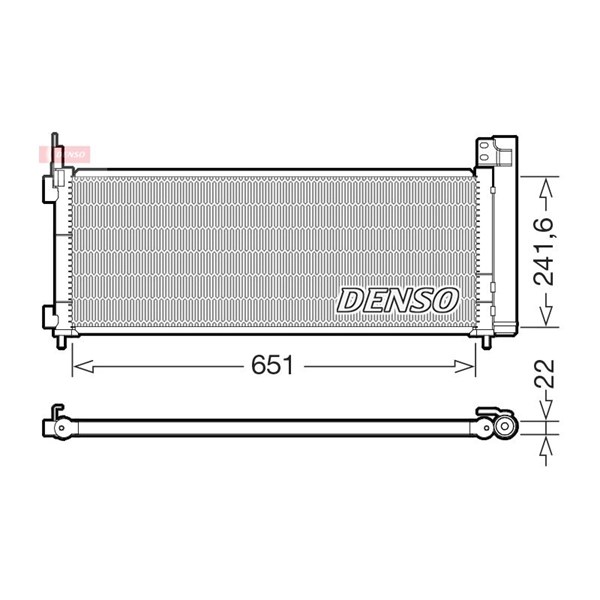 Kondensor, klimatanläggning Denso DCN50123 DENSO