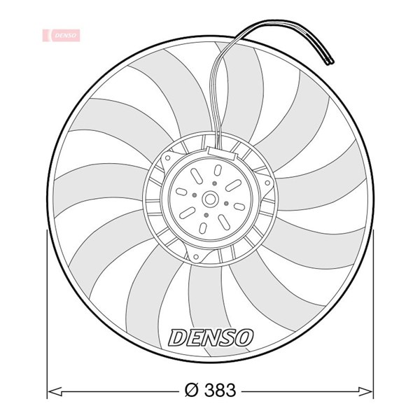 Fläkt, kylare 12V Denso DER02009 DENSO