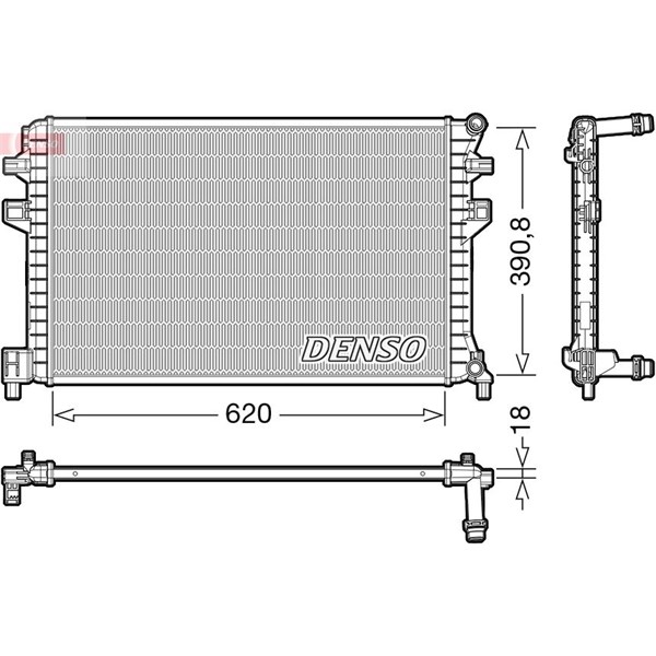 Kylare, motorkylning Denso DRM02018 DENSO