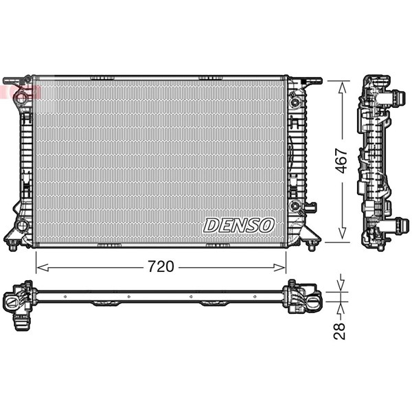 Kylare, motorkylning Denso DRM02021 DENSO