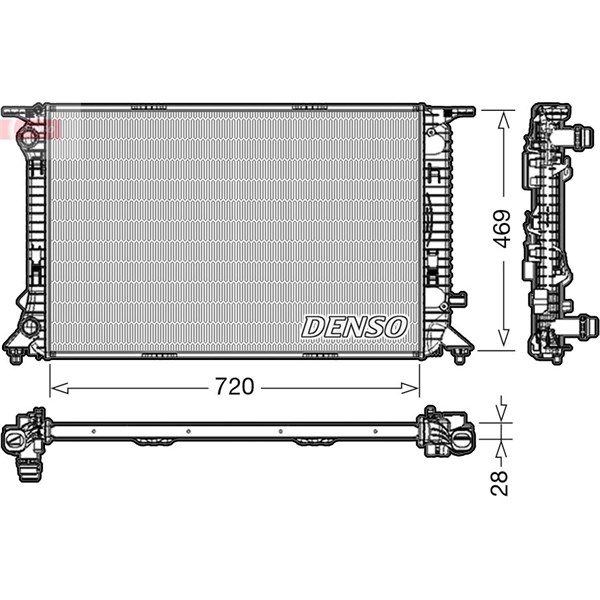 Kylare, motorkylning Denso DRM02022 DENSO