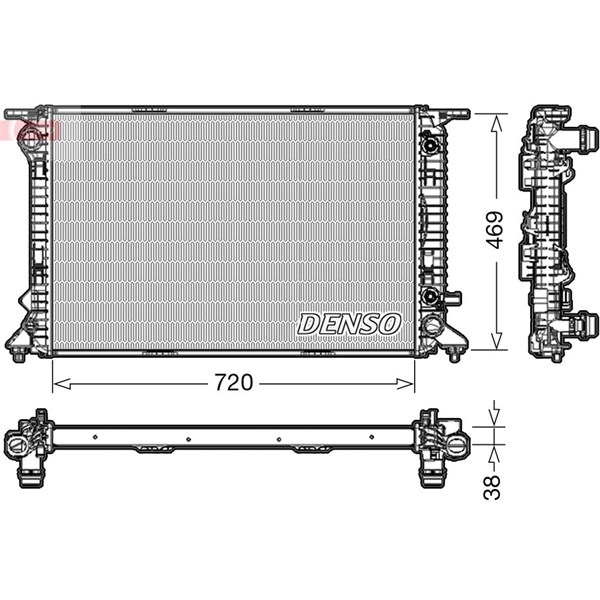 Kylare, motorkylning Denso DRM02023 DENSO