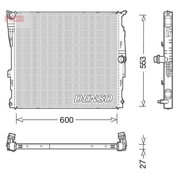 Kylare, motorkylning Denso DRM05008 DENSO