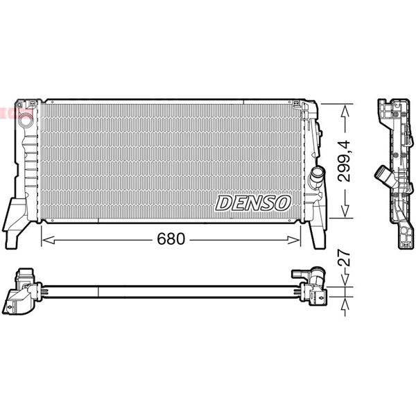 Kylare, motorkylning Denso DRM05119 DENSO