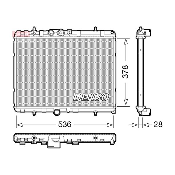 Kylare, motorkylning Denso DRM07004 DENSO
