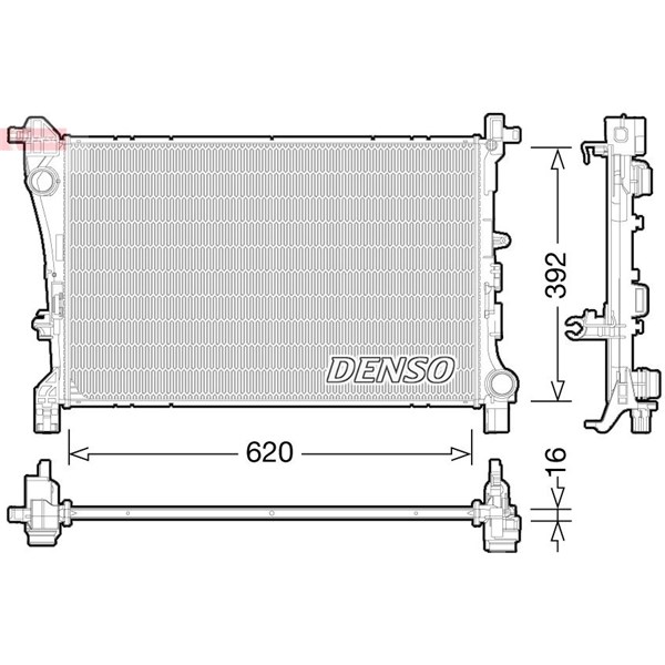 Kylare, motorkylning Denso DRM09166 DENSO