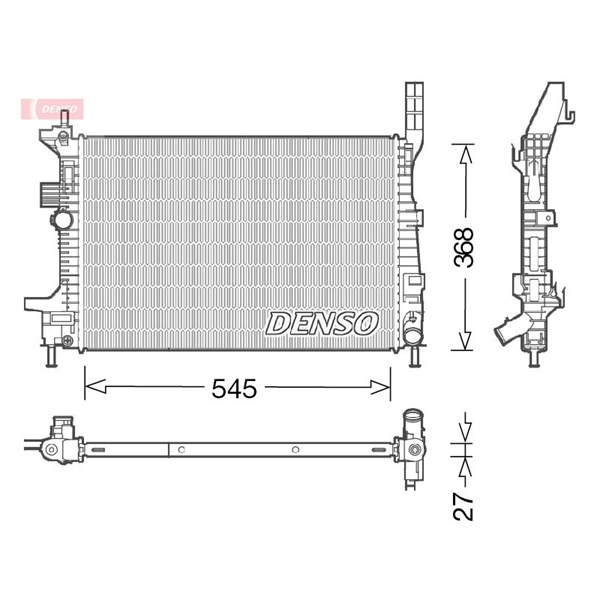 Kylare, motorkylning Denso DRM10029 DENSO