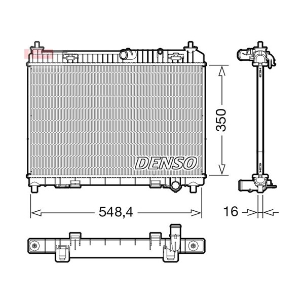 Kylare, motorkylning Denso DRM10113 DENSO