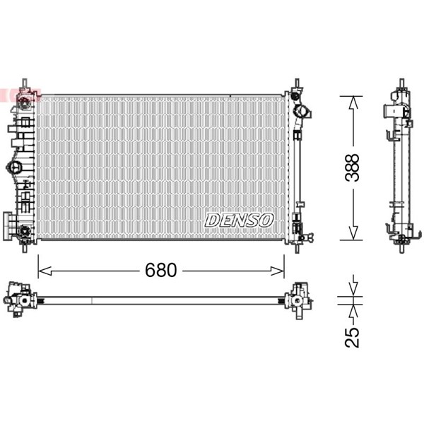 Kylare, motorkylning Denso DRM15007 DENSO
