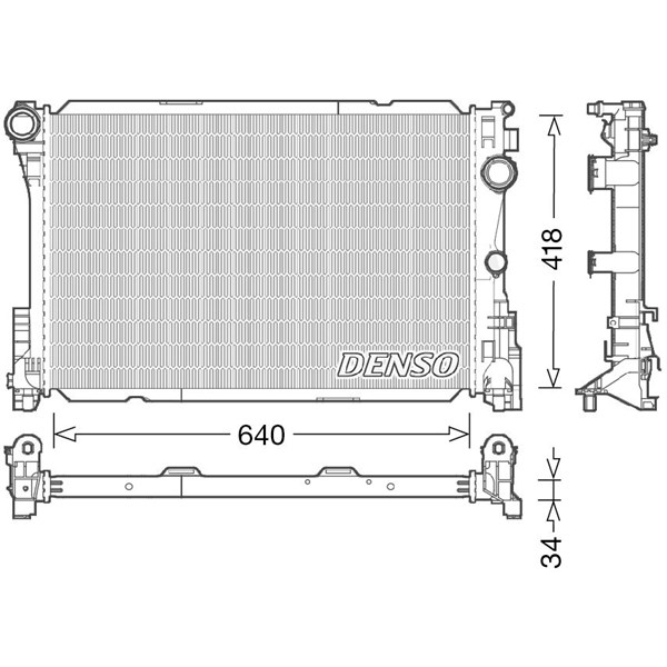 Kylare, motorkylning Denso DRM17049 DENSO