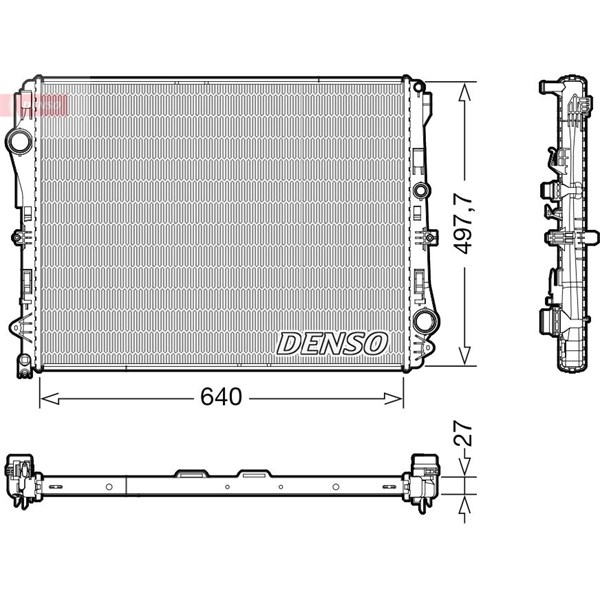 Kylare, motorkylning Denso DRM17116 DENSO