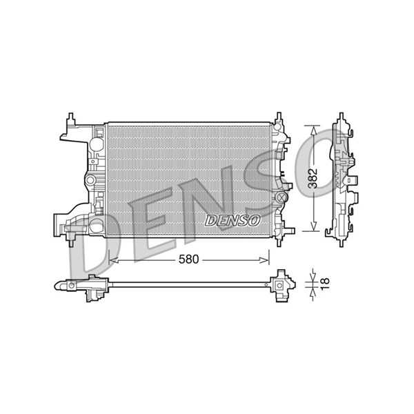 Kylare, motorkylning Denso DRM20094 DENSO