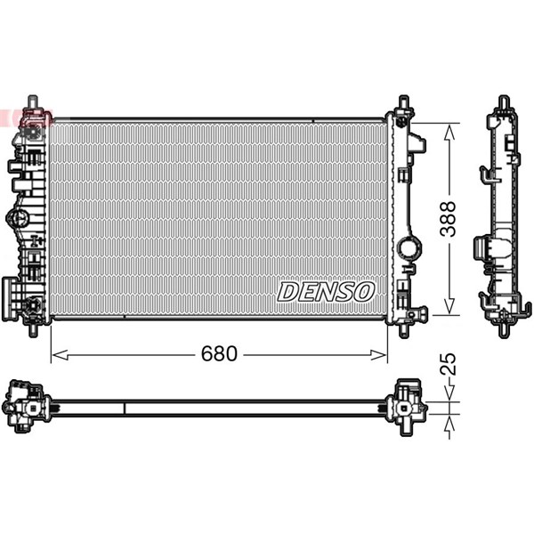 Kylare, motorkylning Denso DRM20108 DENSO