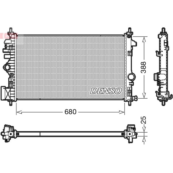Kylare, motorkylning Denso DRM20109 DENSO