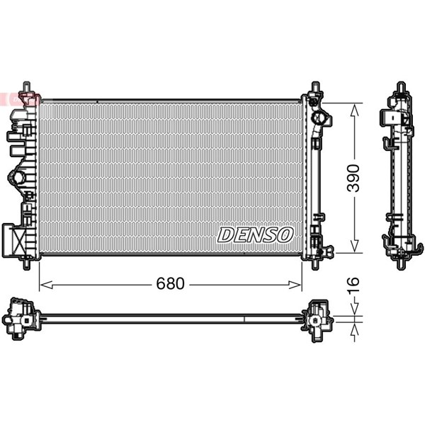 Kylare, motorkylning Denso DRM20111 DENSO