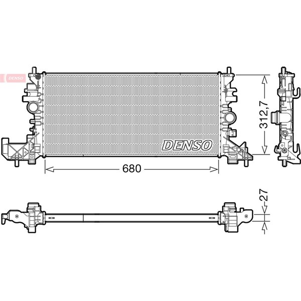Kylare, motorkylning Denso DRM20118 DENSO