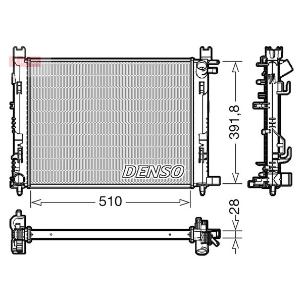 Kylare, motorkylning Denso DRM23109 DENSO