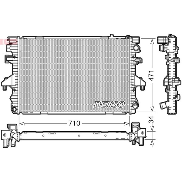 Kylare, motorkylning Denso DRM32040 DENSO