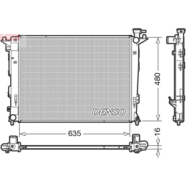 Kylare, motorkylning Denso DRM41006 DENSO