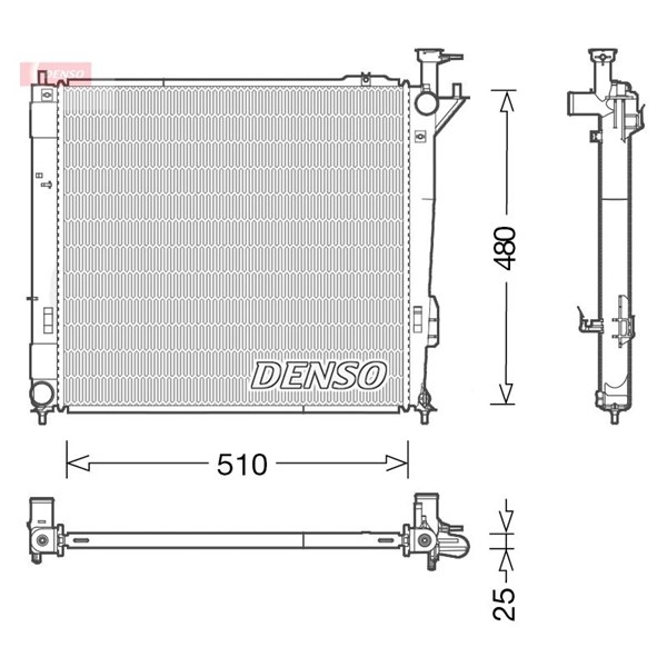 Kylare, motorkylning Denso DRM41015 DENSO