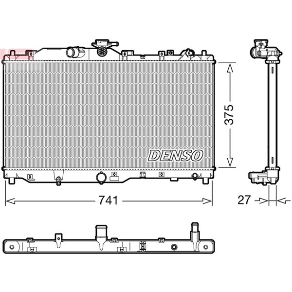 Kylare, motorkylning Denso DRM44050 DENSO