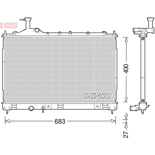 Kylare, motorkylning Denso DRM45038 DENSO