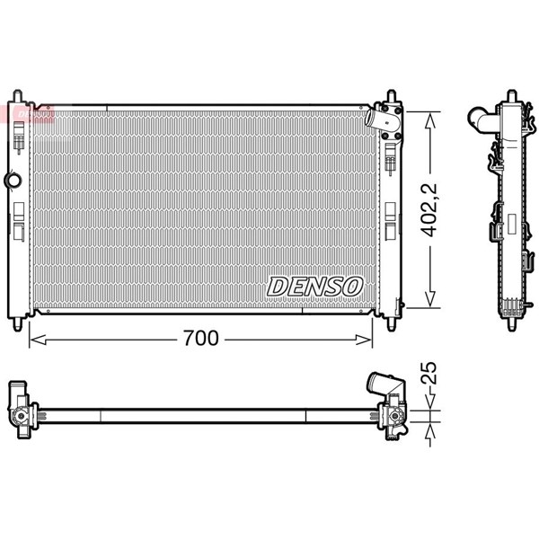 Kylare, motorkylning Denso DRM45053 DENSO