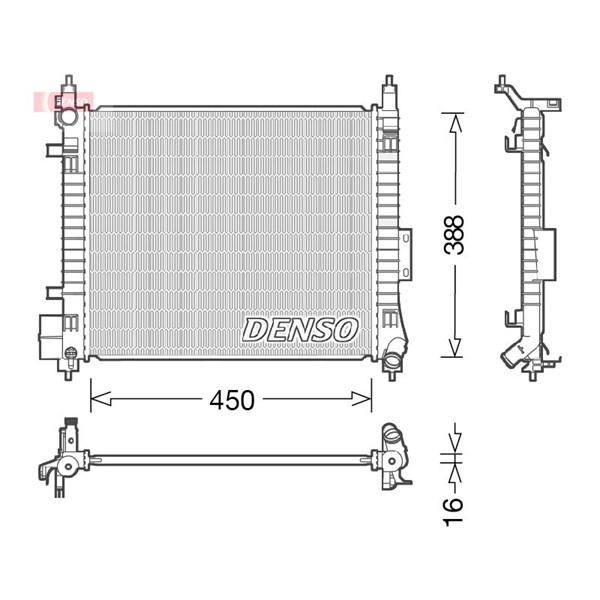 Kylare, motorkylning Denso DRM46054 DENSO