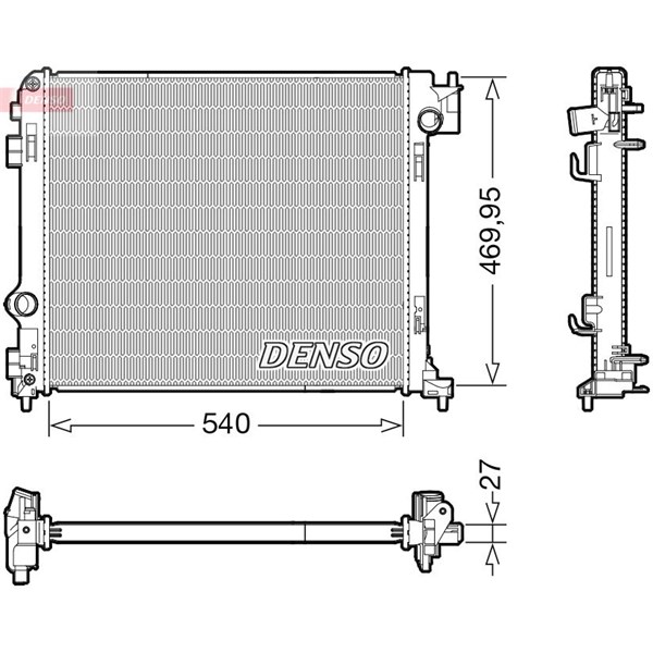 Kylare, motorkylning Denso DRM46065 DENSO
