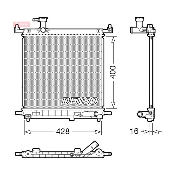 Kylare, motorkylning Denso DRM46072 DENSO