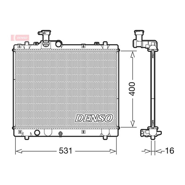 Kylare, motorkylning Denso DRM47034 DENSO