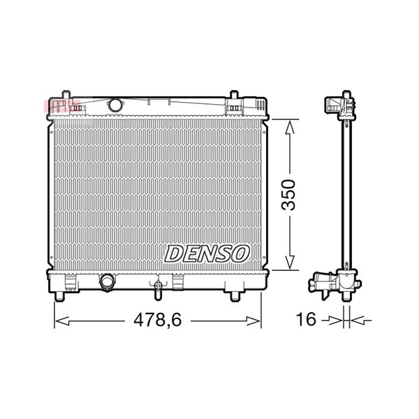 Kylare, motorkylning Denso DRM50103 DENSO