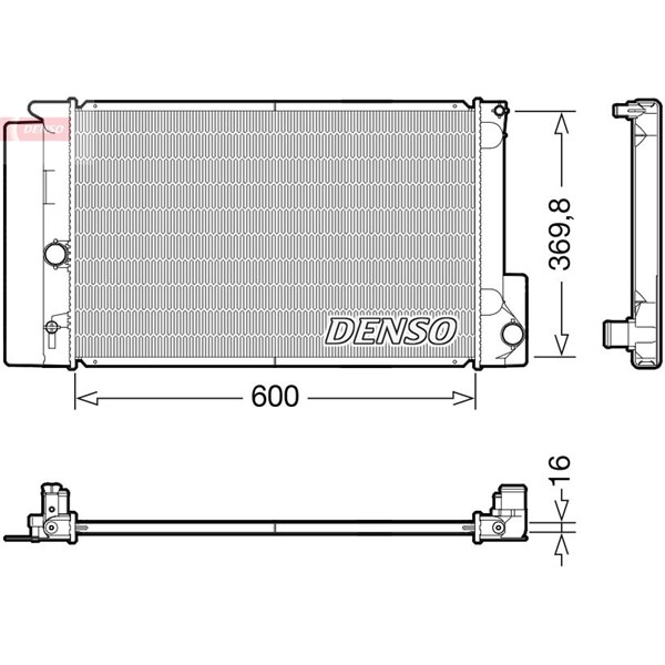 Kylare, motorkylning Denso DRM50126 DENSO