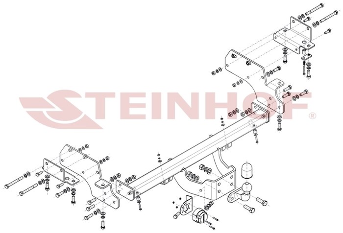 Dragkrok, Avtagbar Mitsubishi Pajero Iii (v7_w, V6_w) Steinhof M- Steinhof