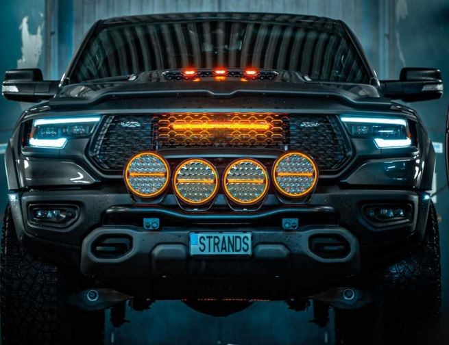 Driving Light 9" Svart Extraljus Firefly Strands lighting divisio Strands Lighting Division