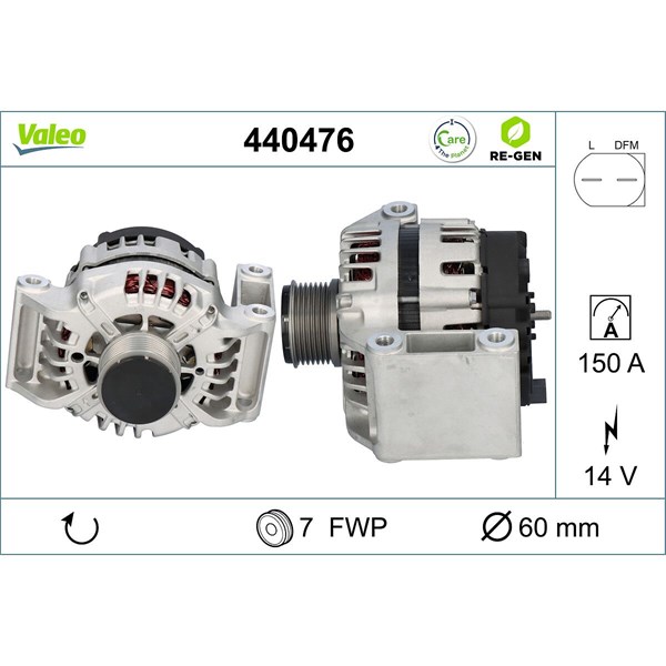 Generator 14V 150A Valeo 440476 VALEO