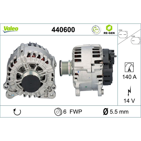 Generator 14V 140A Valeo 440600 VALEO Generator 14V 140A Valeo 440600 VALEO